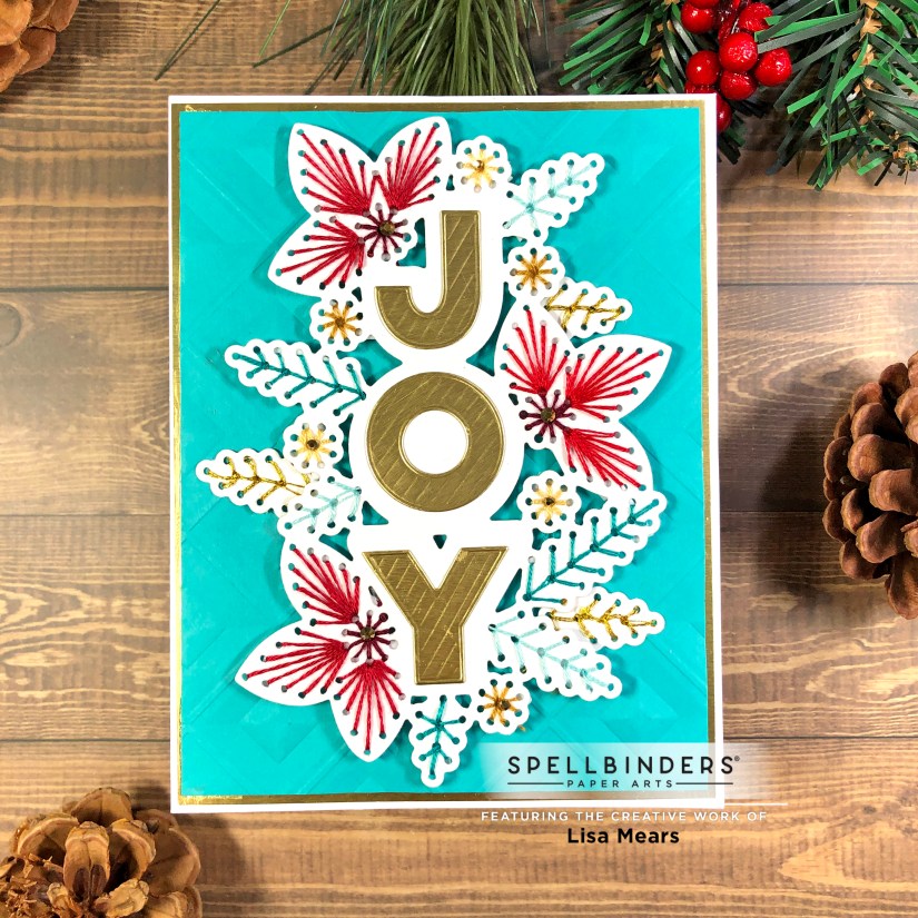Spellbinders Stitched Joy Dies - Stitchmas Christmas - Joy Card