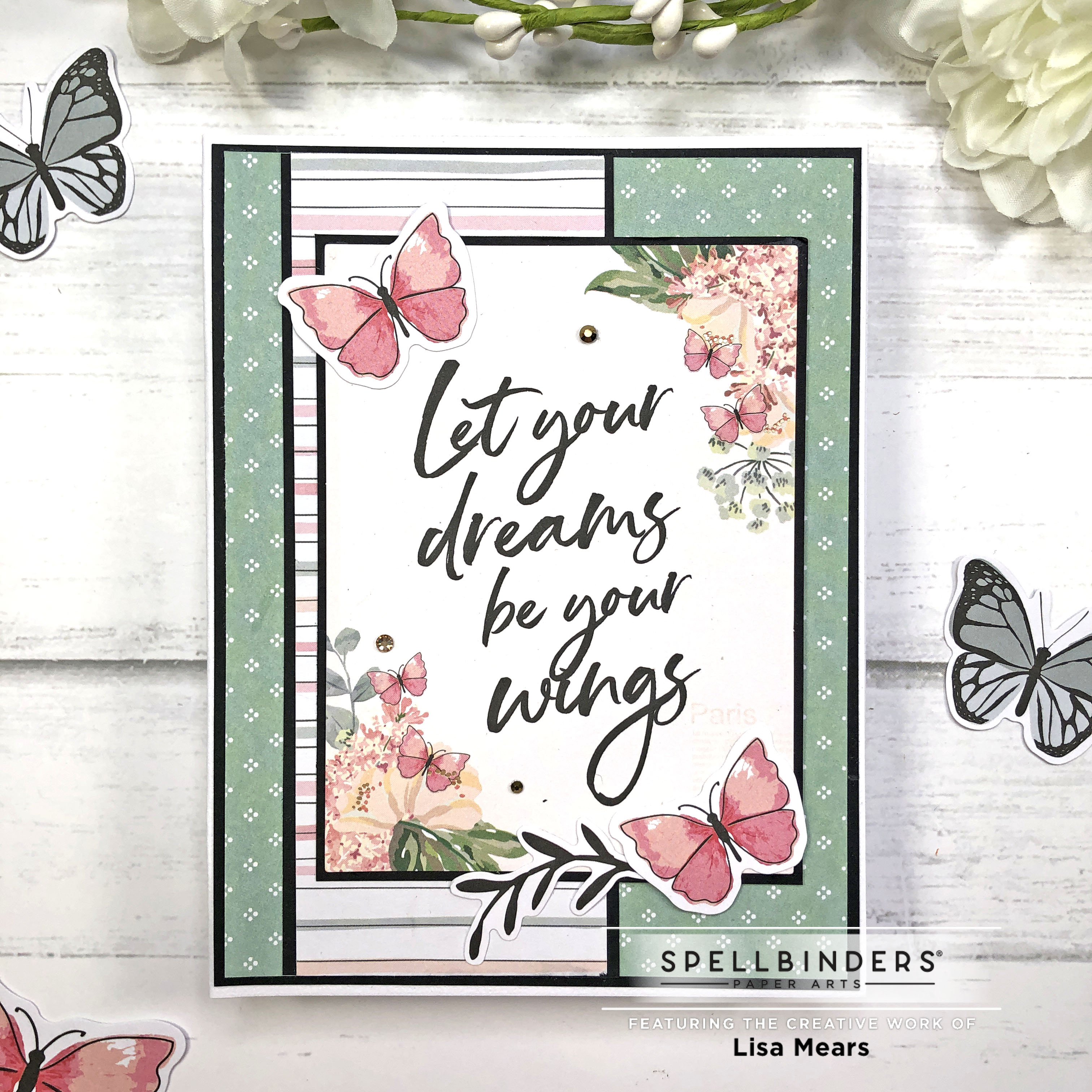 Spellbinders August 2022 Card Kit - Butterfly Sparkle - 10 Cards