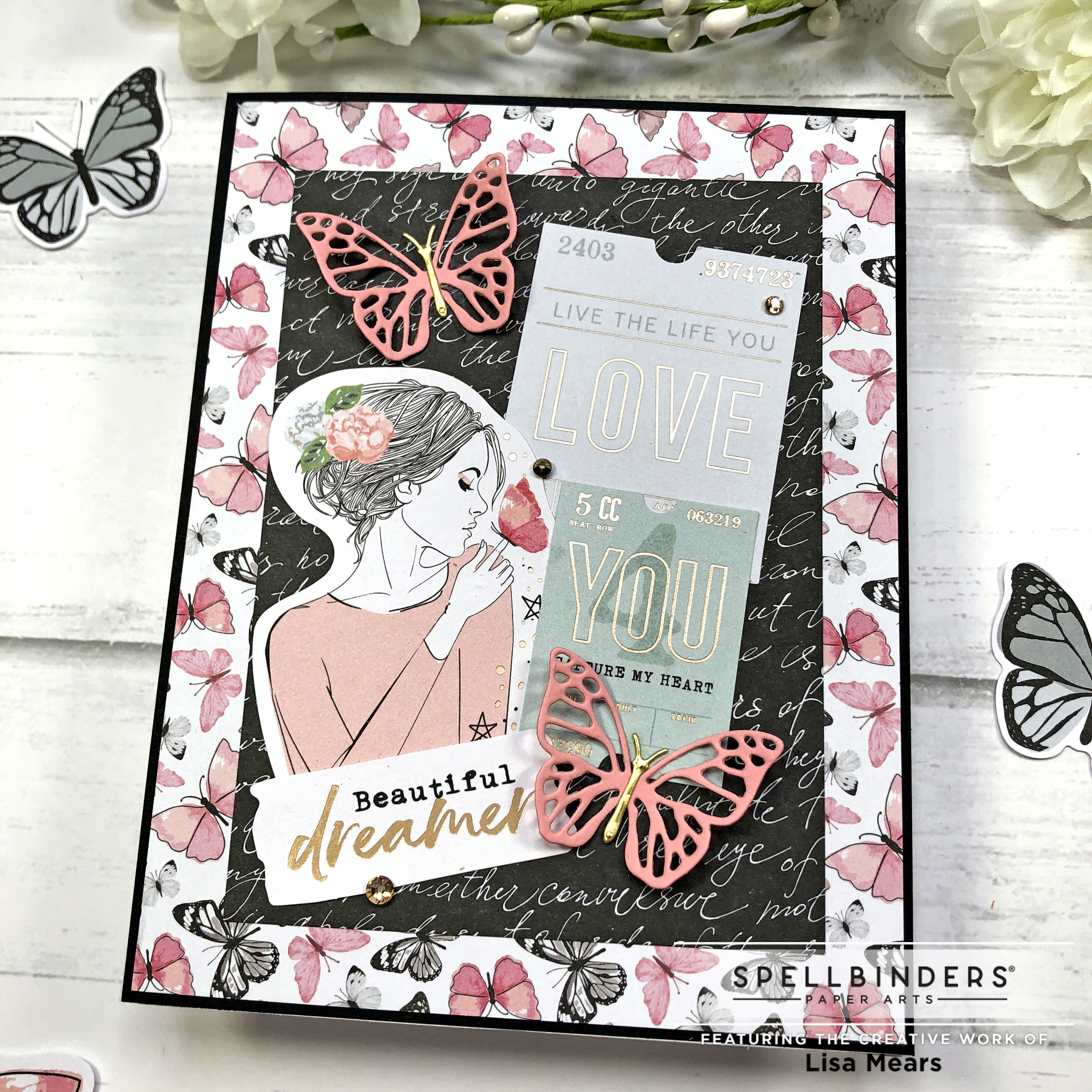 Spellbinders August 2022 Card Kit - Butterfly Sparkle - 10 Cards