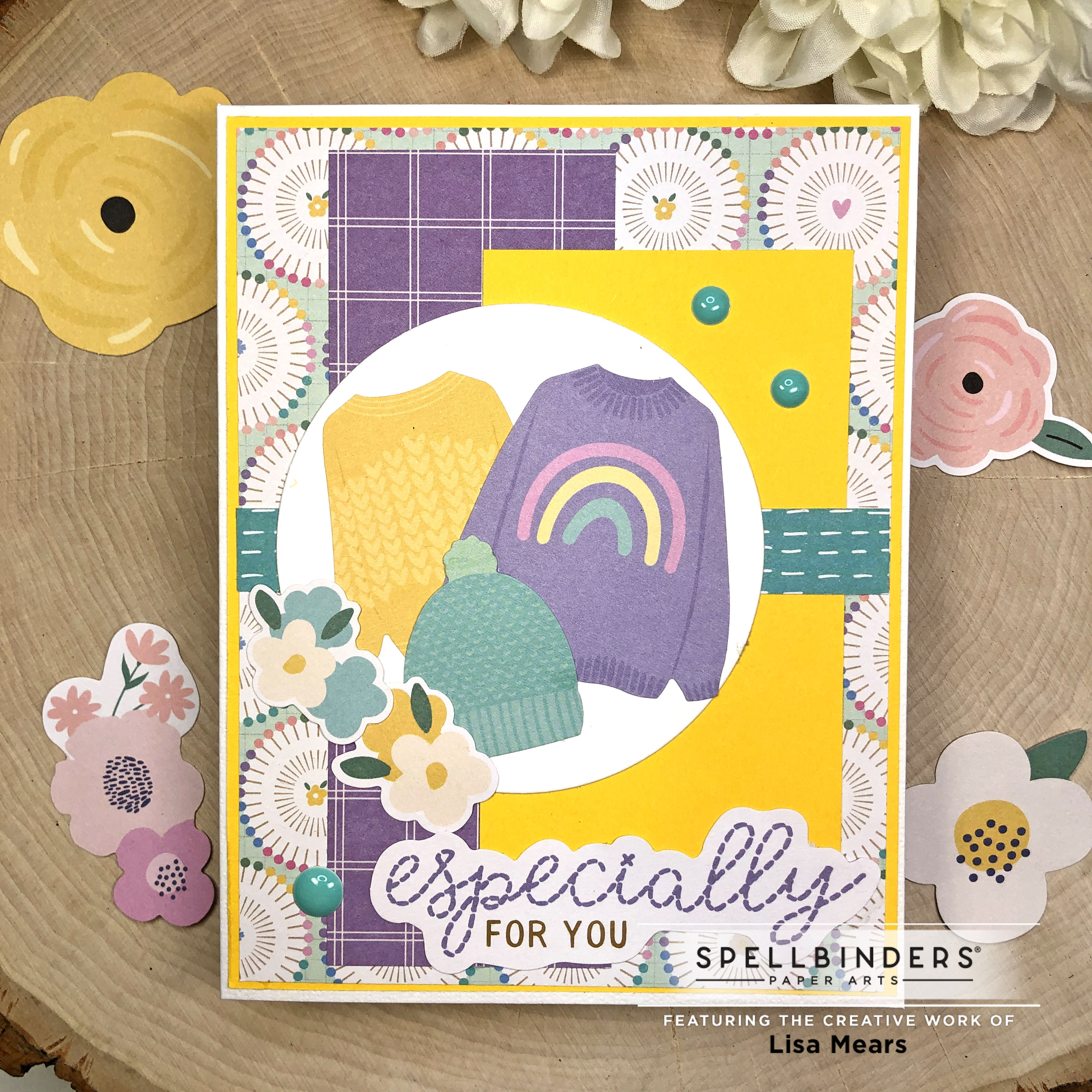 Spellbinders September 2022 Card Kit - Sew Happy - Card with Sewing theme