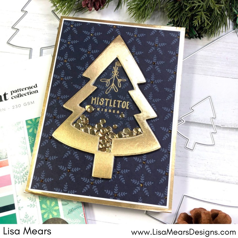 Scrapbook.com SBC Fest Christmas Tree Shaker Card - Scrapbook.com Nested Fir Dies