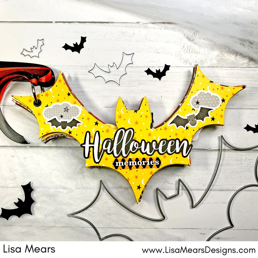 Bat Shaped Album - Halloween Mini album - Scrapbook.com Halloween Bats - Bella Blvd Spell on You