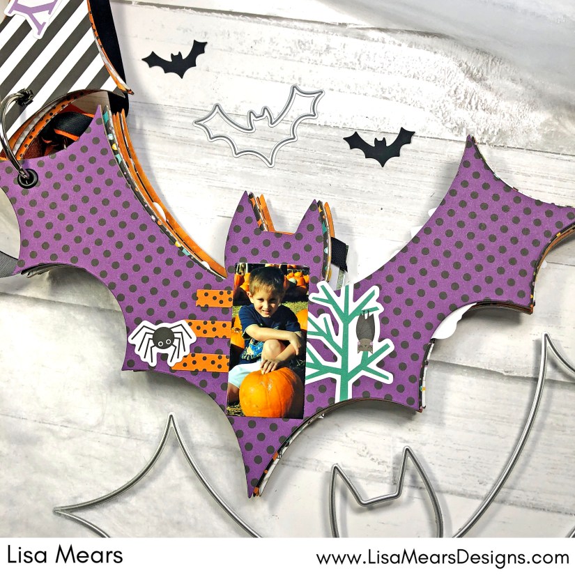 Bat Shaped Album - Halloween Mini album - Scrapbook.com Halloween Bats - Bella Blvd Spell on You