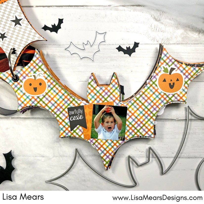 Bat Shaped Album - Halloween Mini album - Scrapbook.com Halloween Bats - Bella Blvd Spell on You