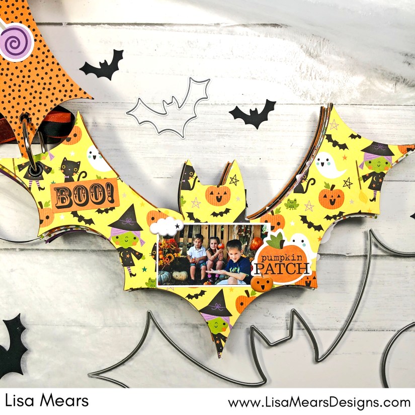 Bat Shaped Album - Halloween Mini album - Scrapbook.com Halloween Bats - Bella Blvd Spell on You