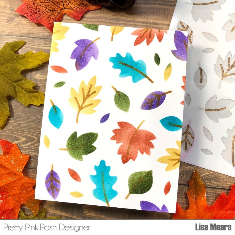 Pretty Pink Posh Layered Foliage Stencil