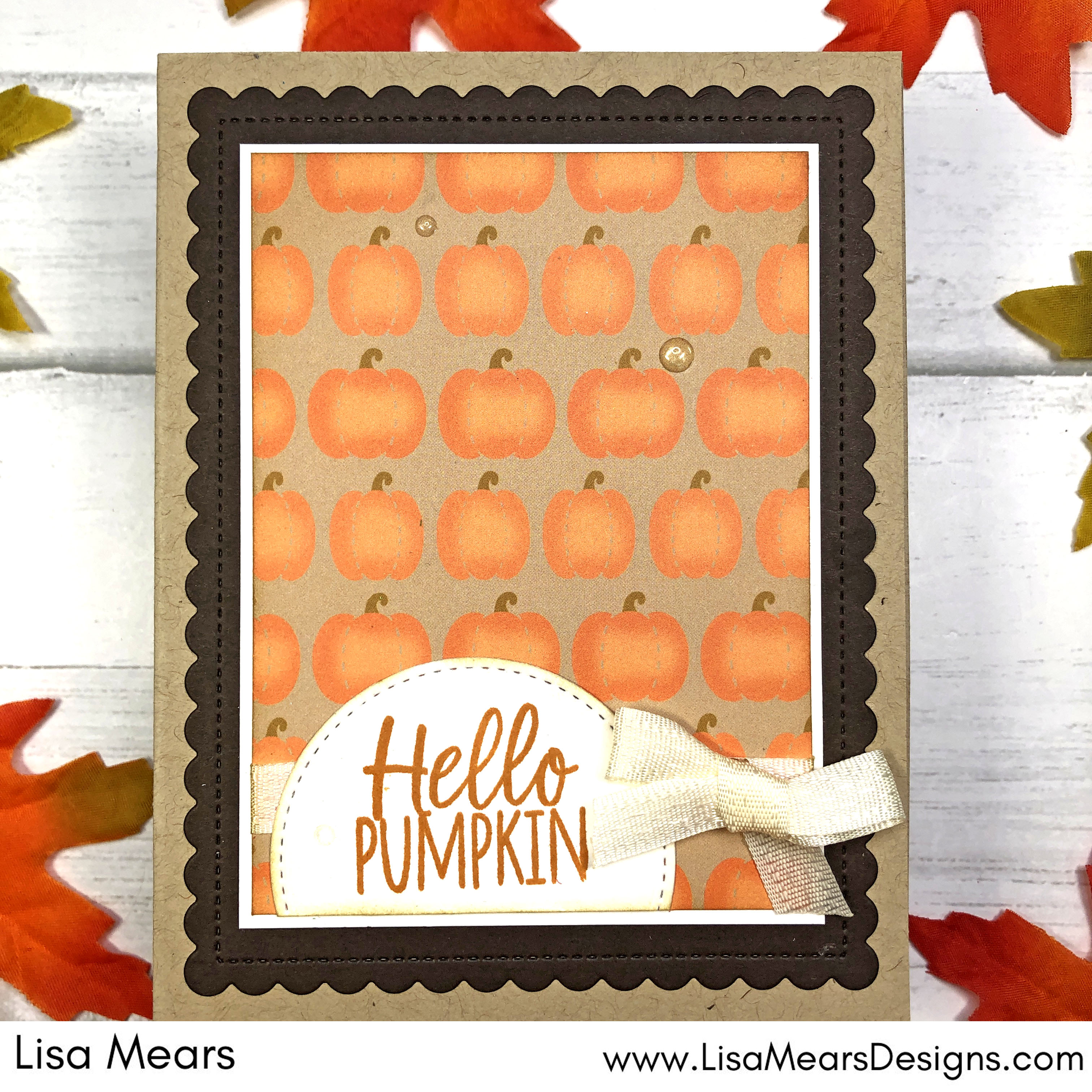 The Stamps of Life - Card Kit - October 2022 - Always Thankful - Handmade card with pumpkin