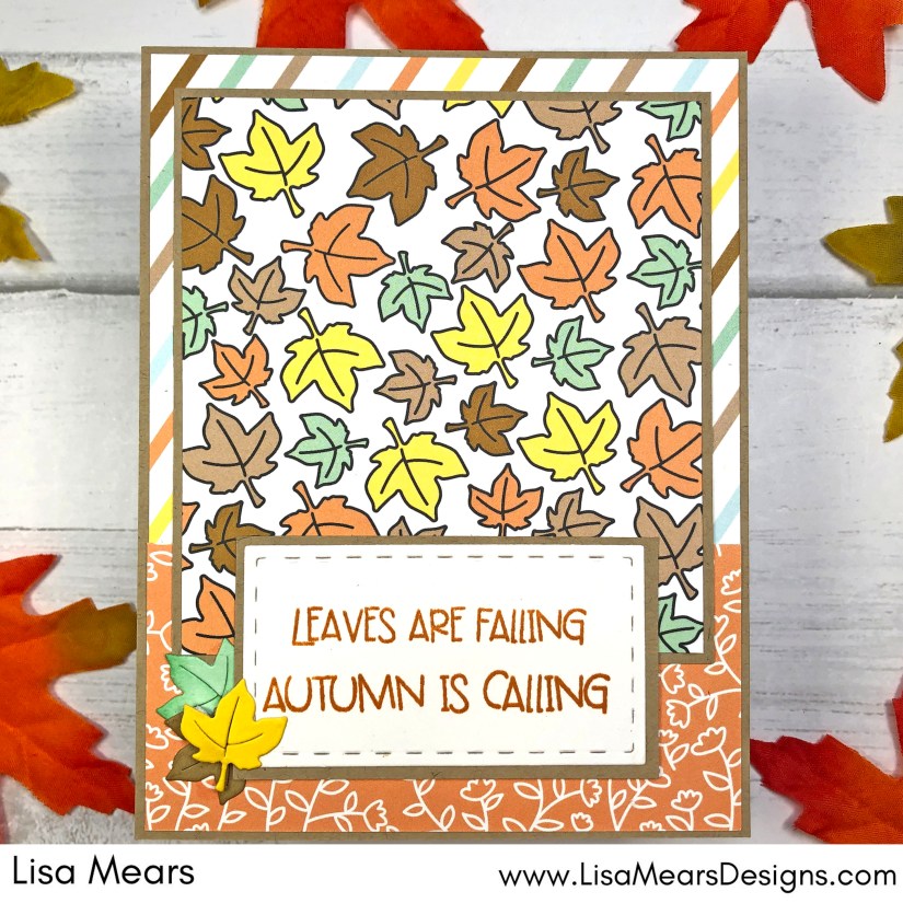 The Stamps of Life - Card Kit - October 2022 - Always Thankful - Fall handmade card with fall leaves - Mojo Monday Sketch 513