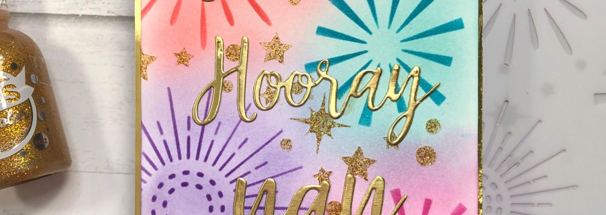 Stepped Up Ink Blending with Stencils | Starburst Night Sky Stencil | Scrapbook.com