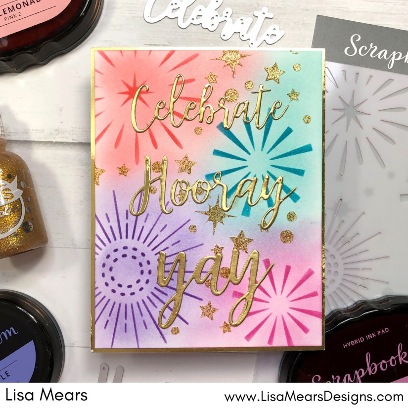 Stepped Up Ink Blending with Stencils | Starburst Night Sky Stencil | Scrapbook.com
