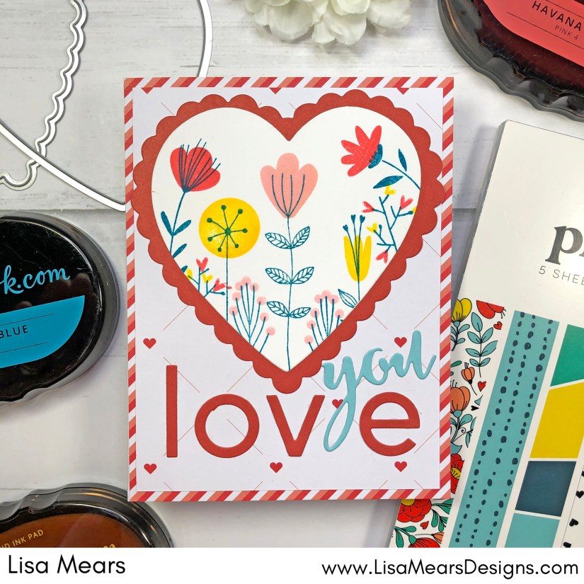 Easy Layered Stamping | Flower Fields Stamp and Nested Heart Dies | Scrapbook.com