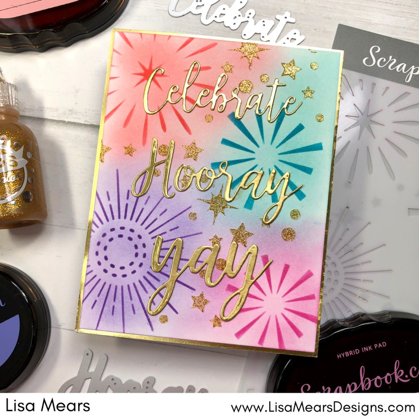 Stepped Up Ink Blending with Stencils | Starburst Night Sky Stencil | Scrapbook.com