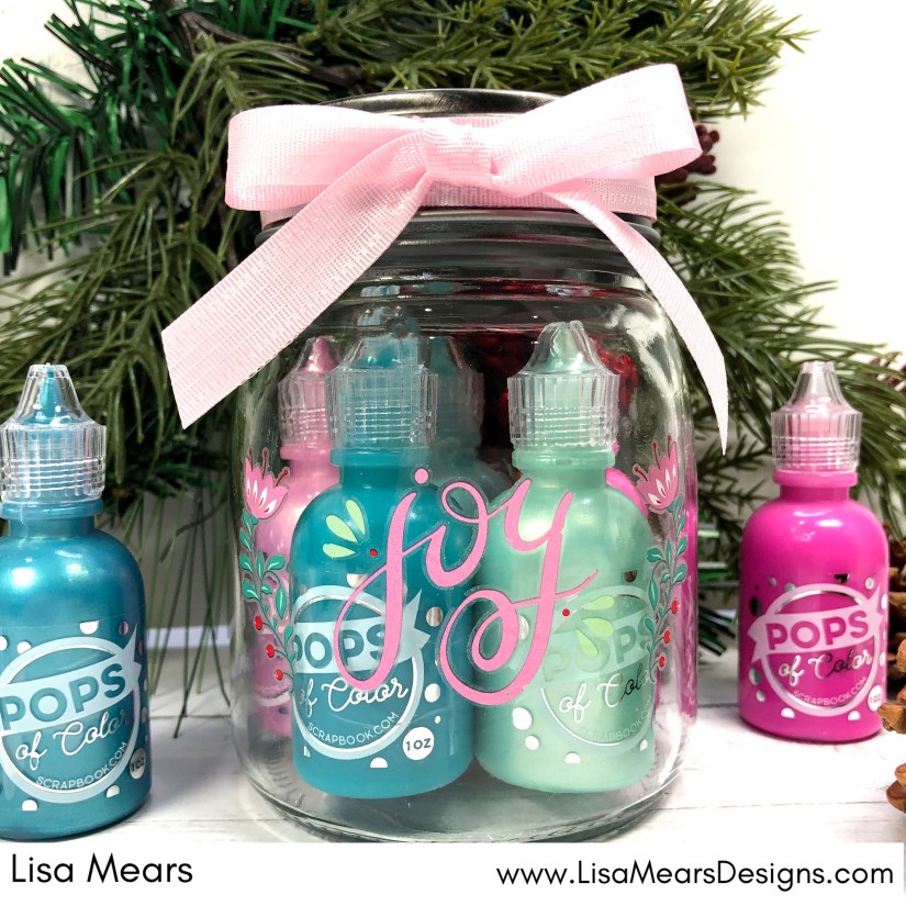Christmas Mason Jar with Peppermint Rub-on Transfers | Scrapbook.com