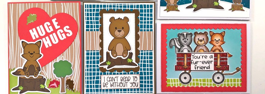 The Stamps of Life November 2022 Card Kit - Remember When - All Cards - Cards with Critters