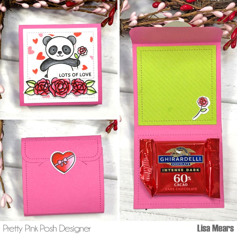 Pretty Pink Posh Sweet Note - DIY Valentine's Day envelope with chocolate