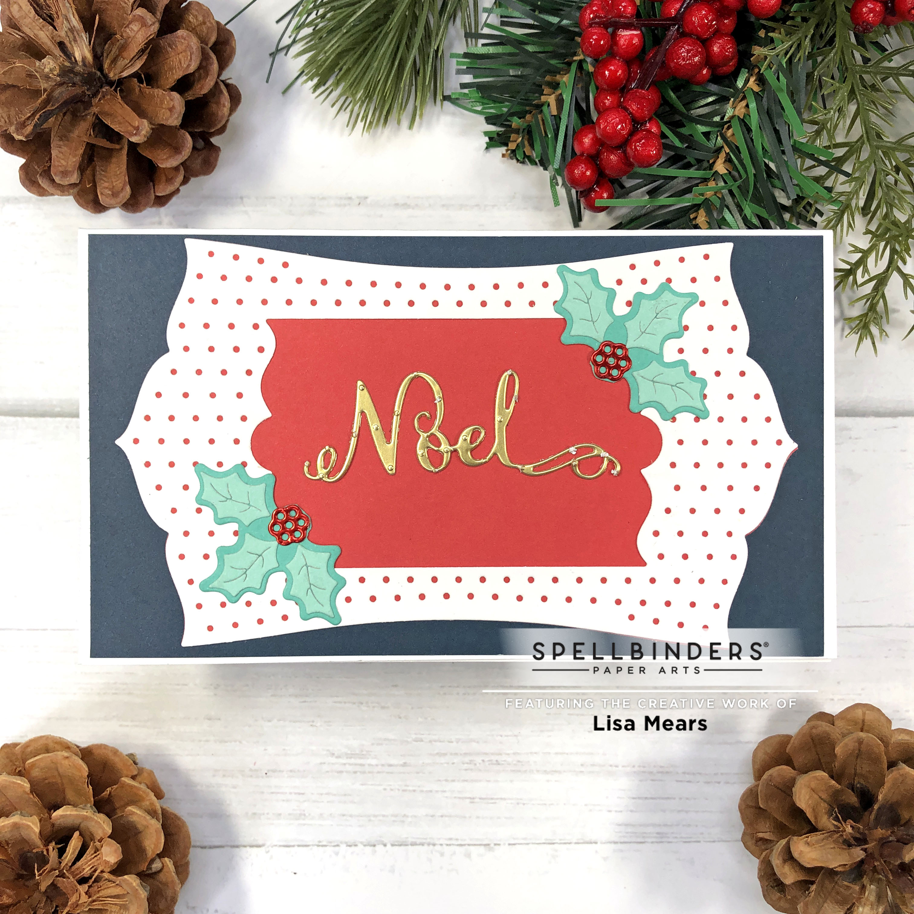 Spellbinders Christmas Flourish Collection - Noel Mini Slimline Frame