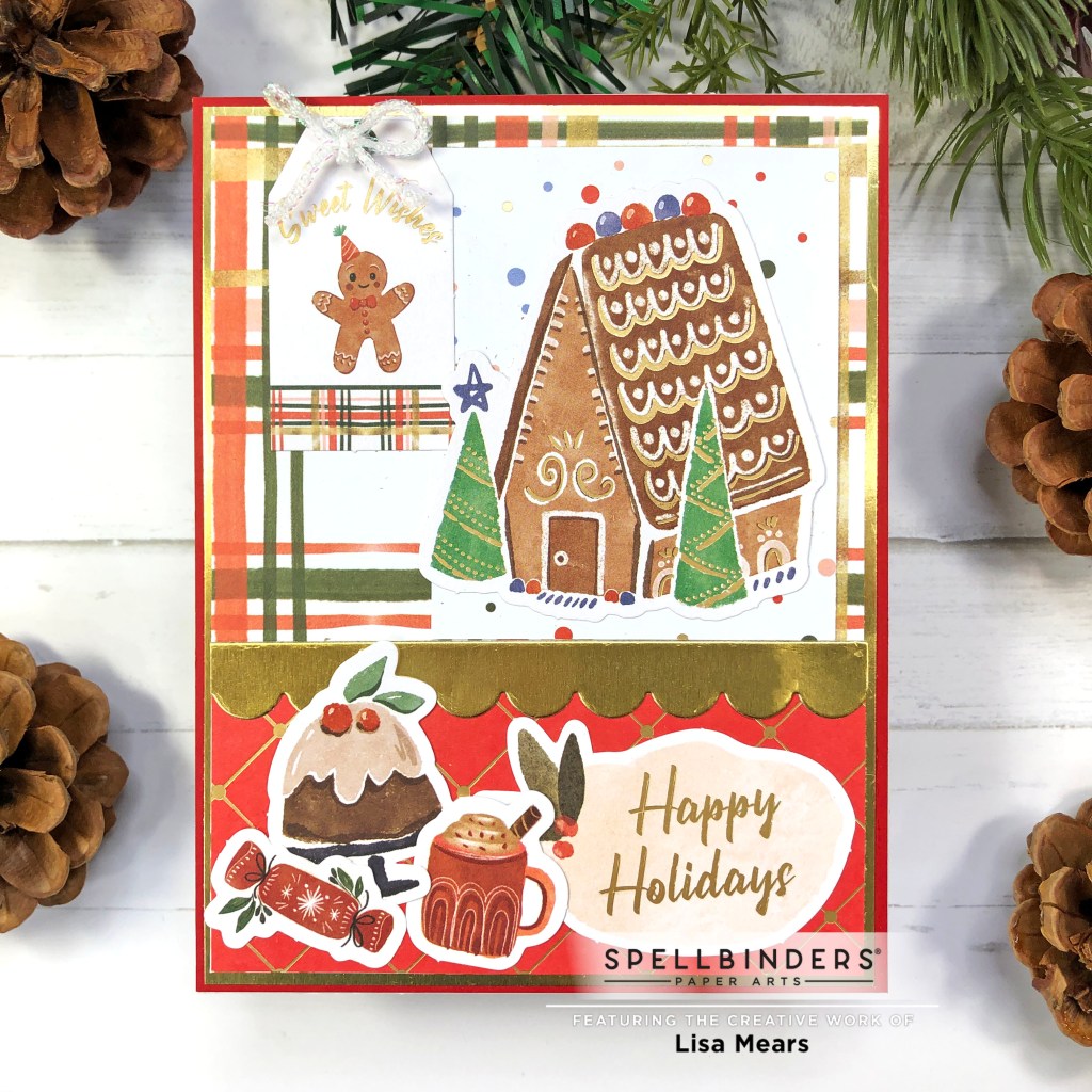Spellbinders Winter Wonderland - Christmas Card with Gingerbread House