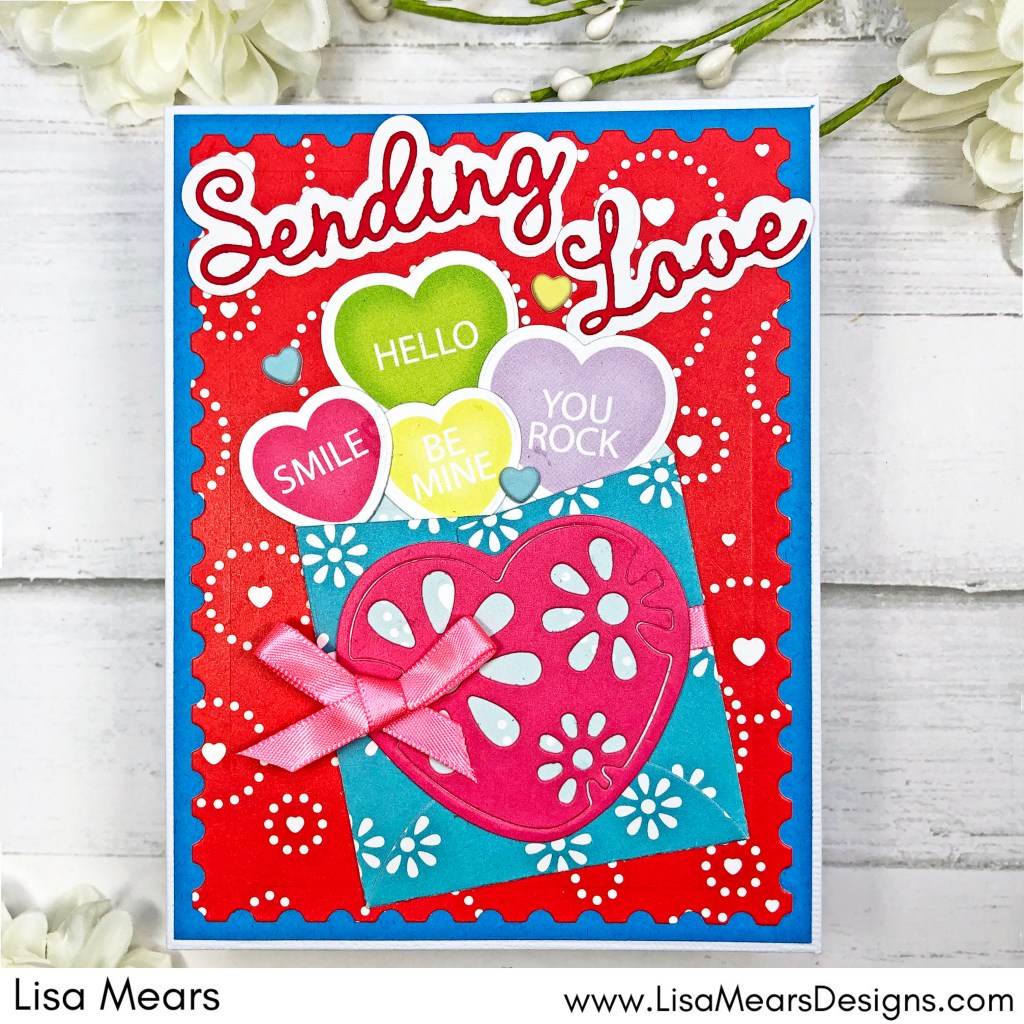 TSOL DeThe Stamps of Life Card Kit December 2022 - Sending You Love - Handmade Card with heart and envelope