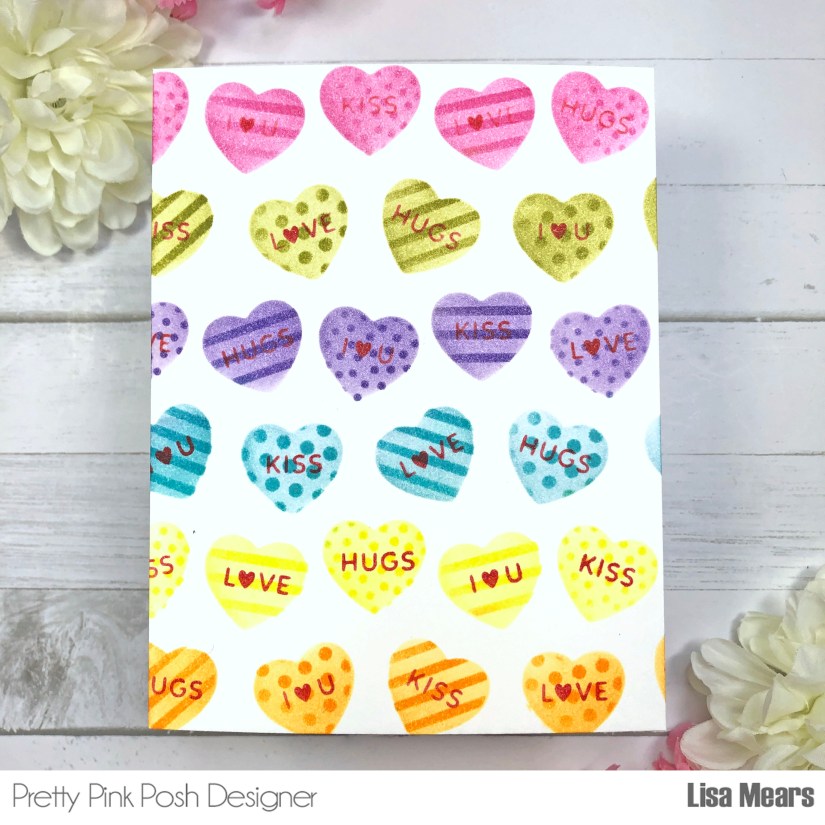 Pretty Pink Posh Layered Conversation Hearts Stencil