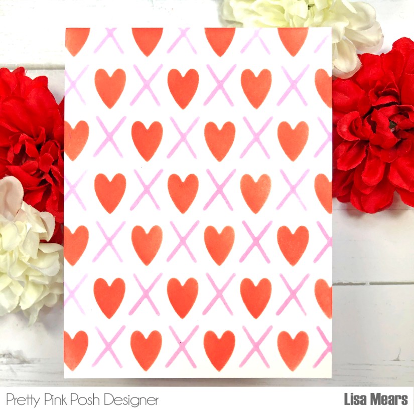 Pretty Pink Posh XOXO Layered Stencil - Valentine's Day Stencil