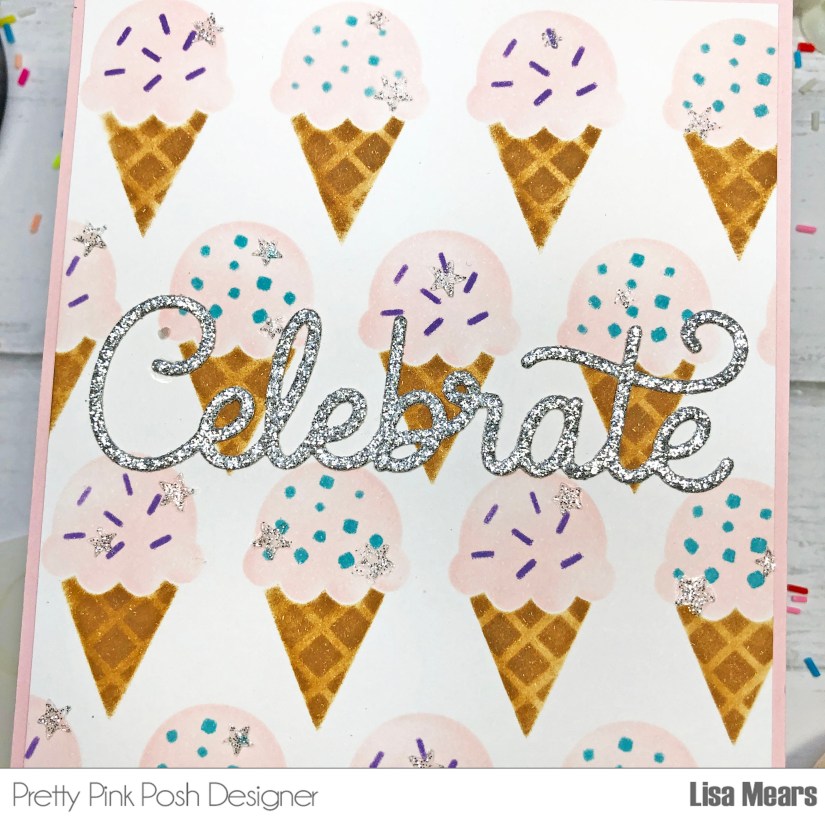 Layered Ice Cream Cone Stencils Pretty Pink Posh