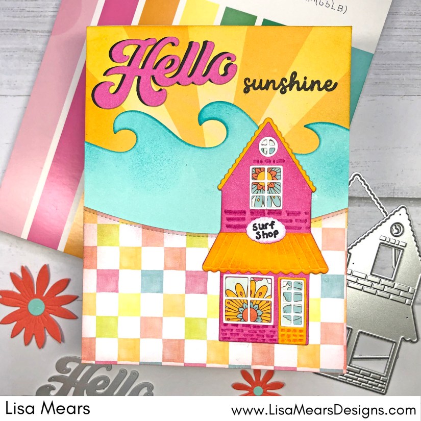 Sunny Lane Collection Scrapbook.com | Sunny Lane Homes | Sunny Lane Paper Pad | Handmade Summer Card | Retro Card