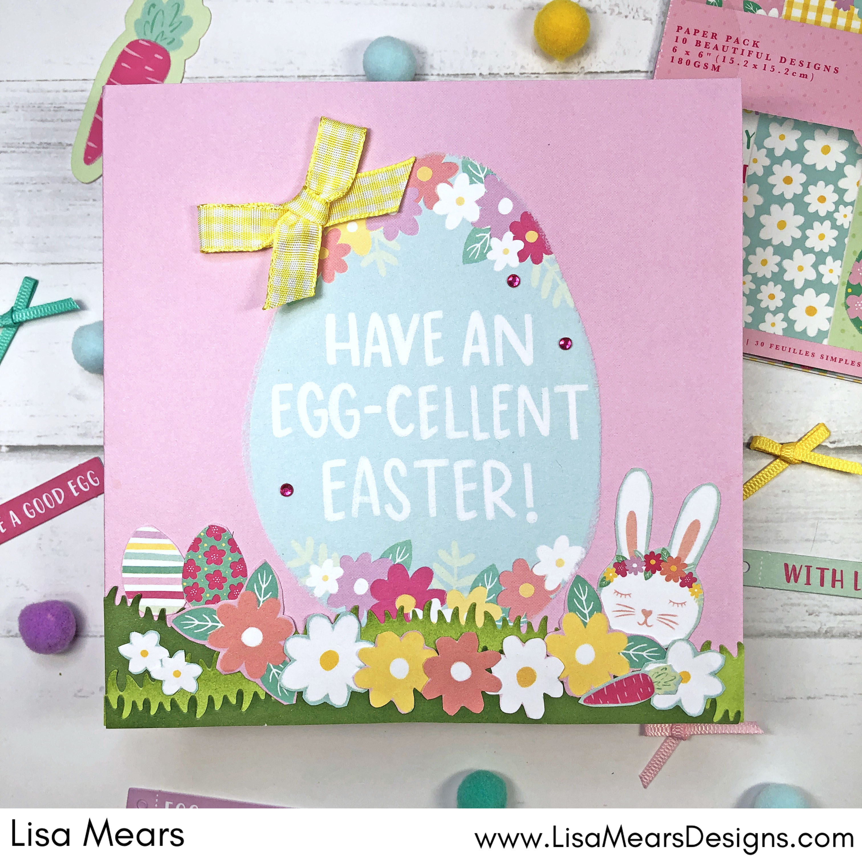Violet Studio Hoppy Easter - Easter Card with Easter Bunny and Easte