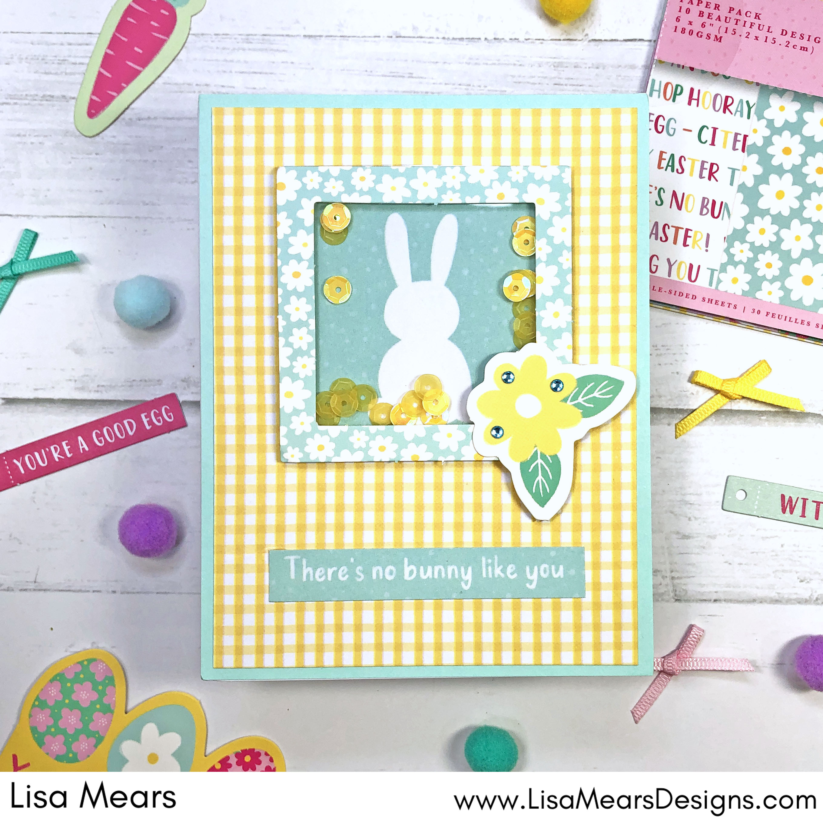 Violet Studio Hoppy Easter - Easter Shaker Card