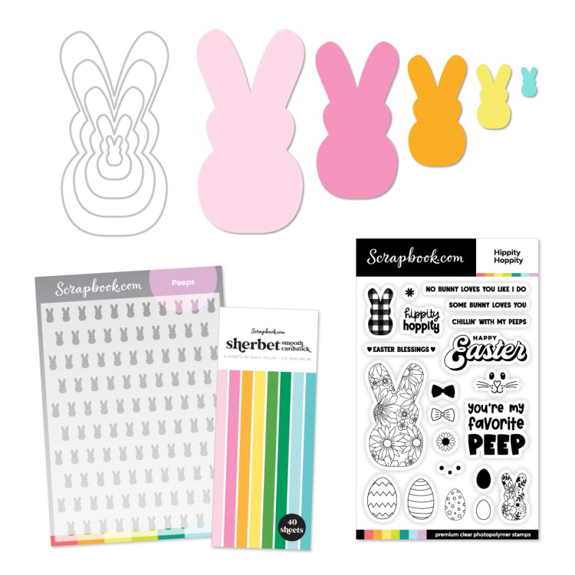 Peeps Bundle at Scrapbook.com | Peep die set | Peep Stencil | Peep stamps