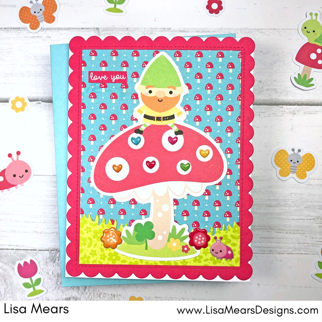 Doodlebug Design Over the Rainbow Card with Gnome