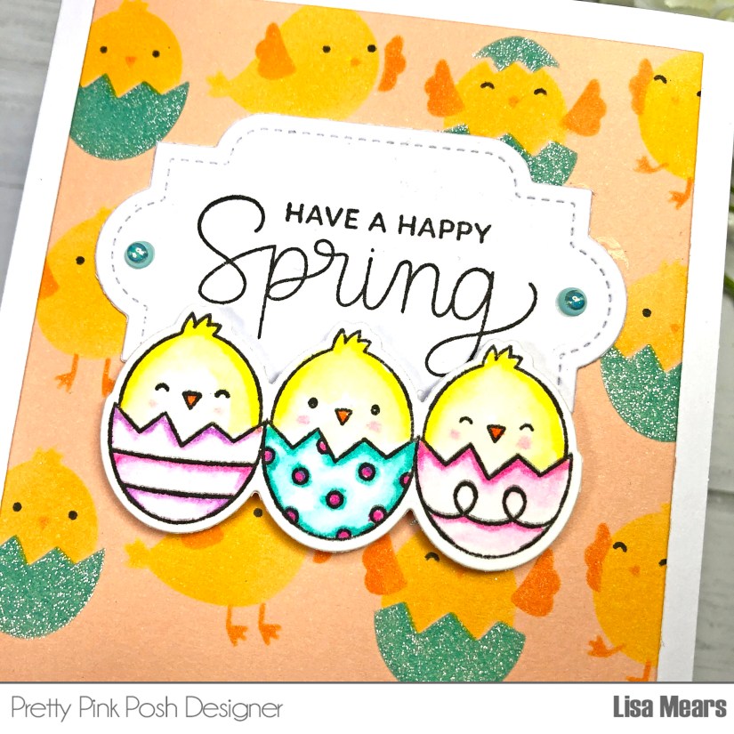 Layered Chicks Stencil Pretty Pink Posh - Easter and Spring Card
