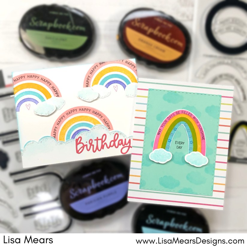 Rainbows and Wishes Stamp Scrapbook.com | Handmade card with rainbow