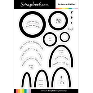 rainbow and wishes stamp 1 Scrapbook.com