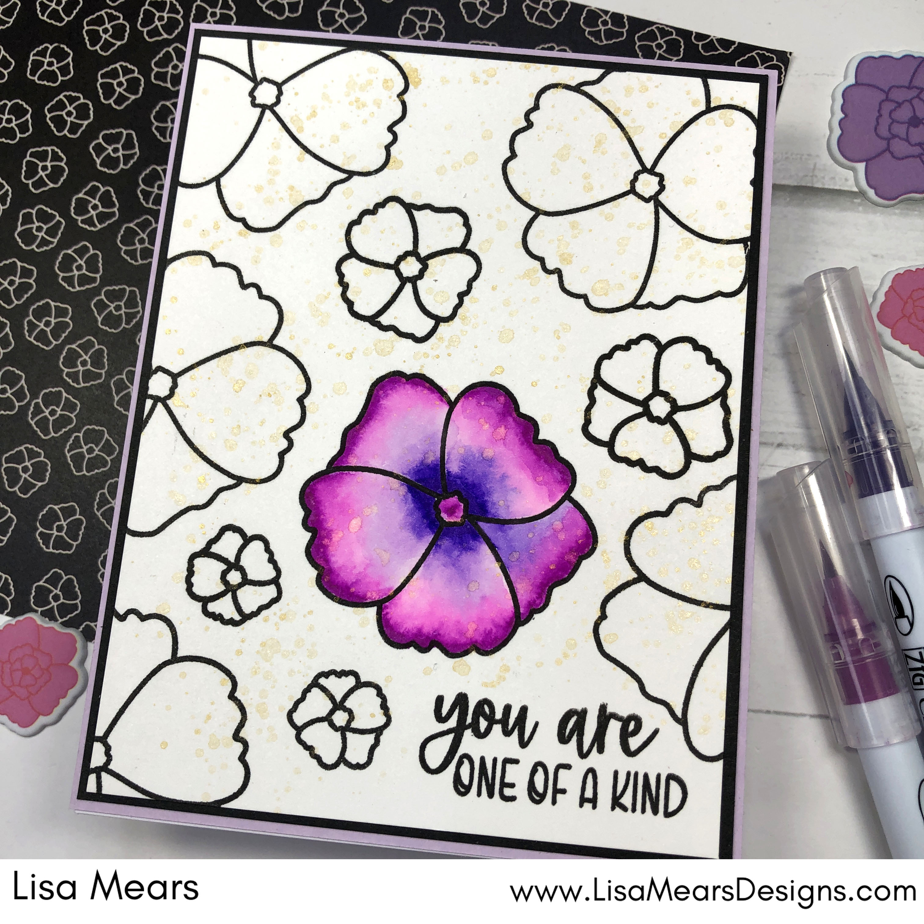 The Stamps of Life May 2023 Card Kit - So Kind Collection - Posies2Stamp - Handmade Card with Flowers