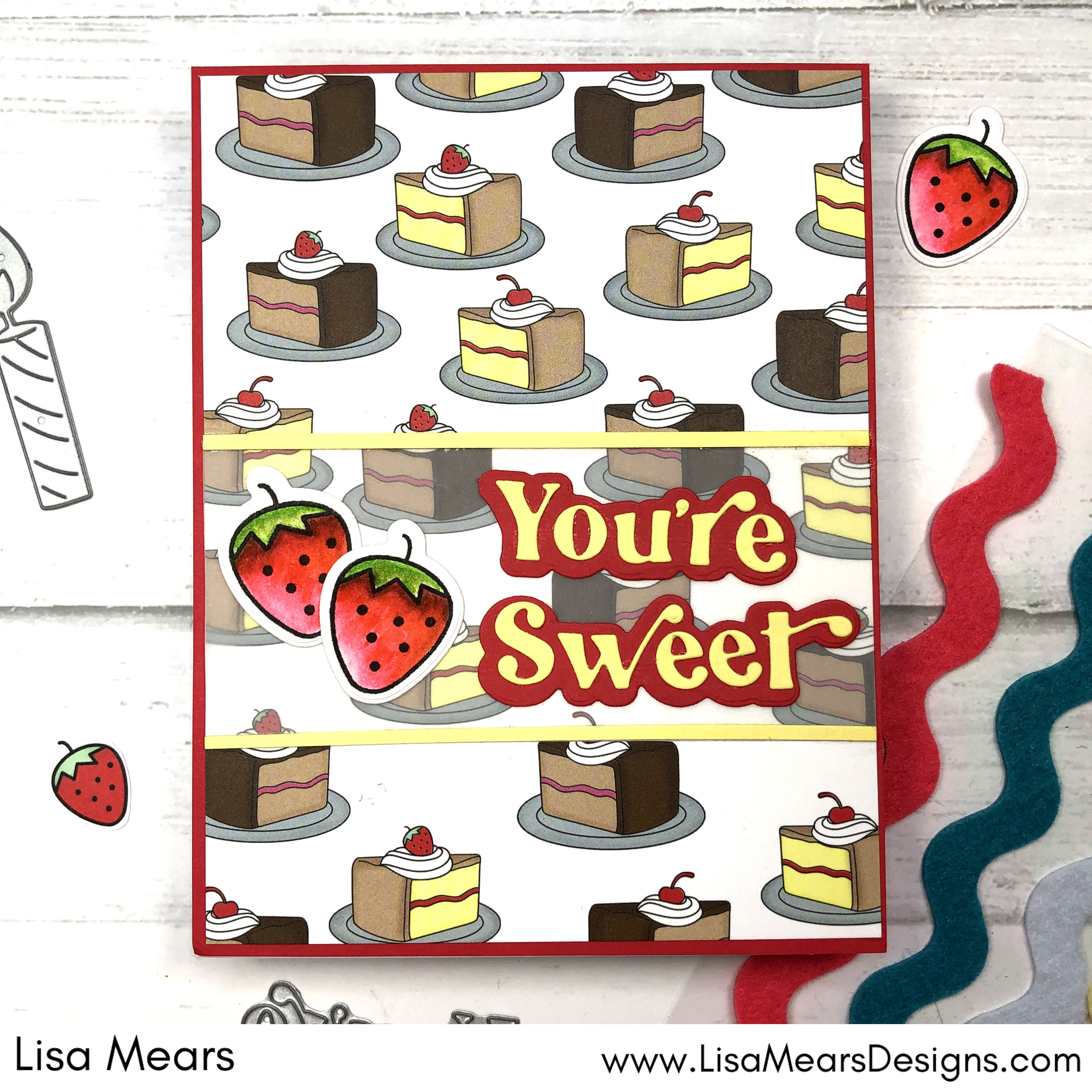 The Stamps of Life June 2023 Card Kit - You're Sweet Collection - Birthday Card with Cake