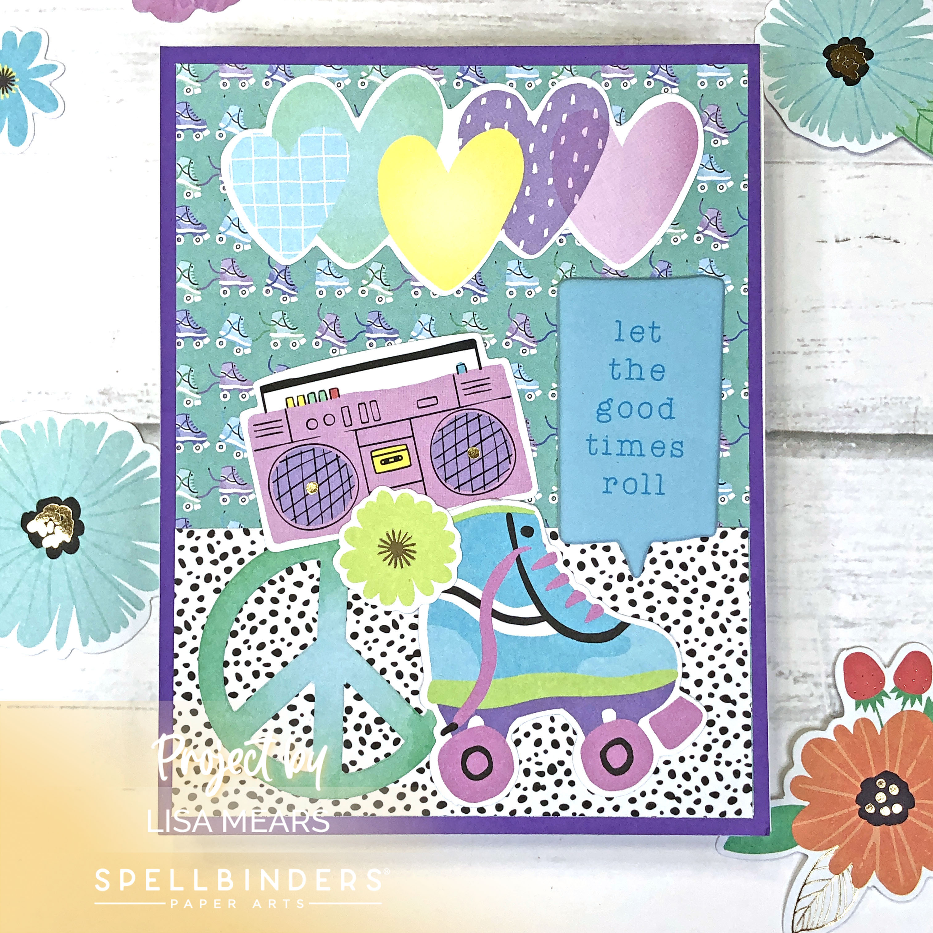 Spellbinders August 2023 Card Kit - The Fun Life - Retro Cards