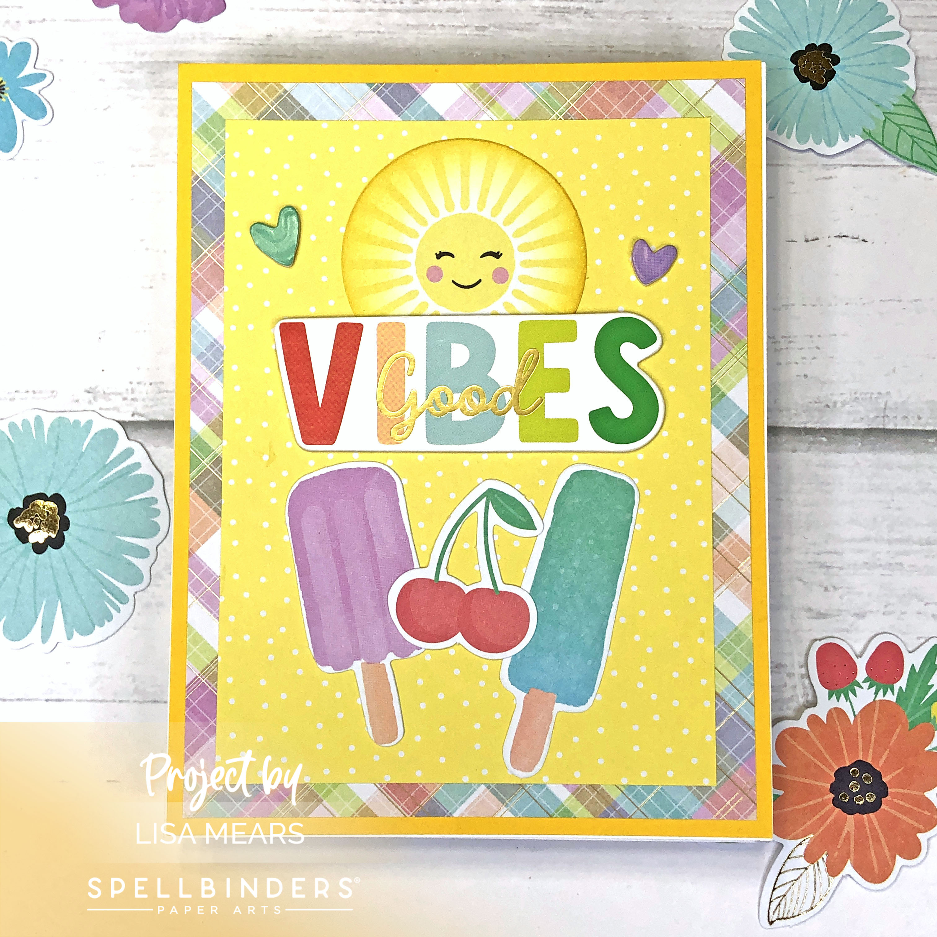 Spellbinders August 2023 Card Kit - The Fun Life - Card with popsicle