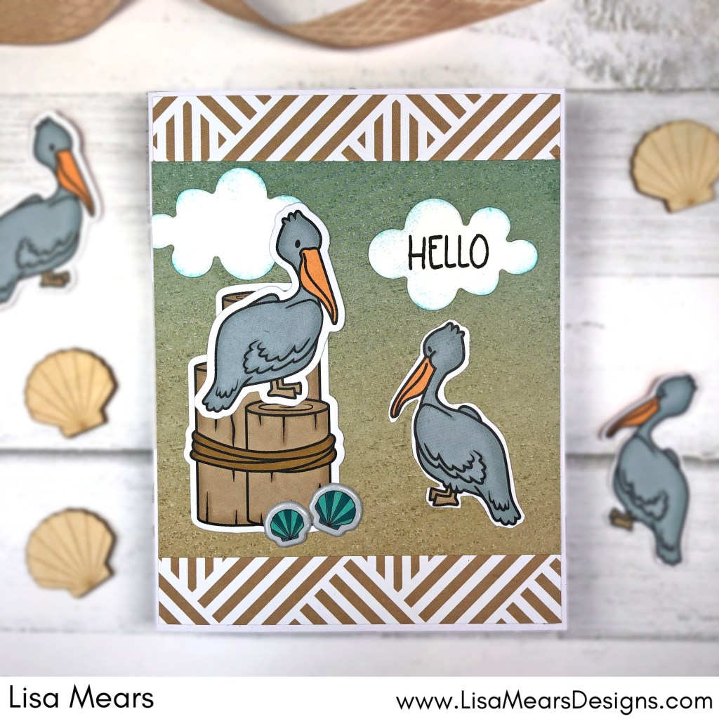 The Stamps of Life July 2023 Card Kit. - Summer Days - Pelican Card