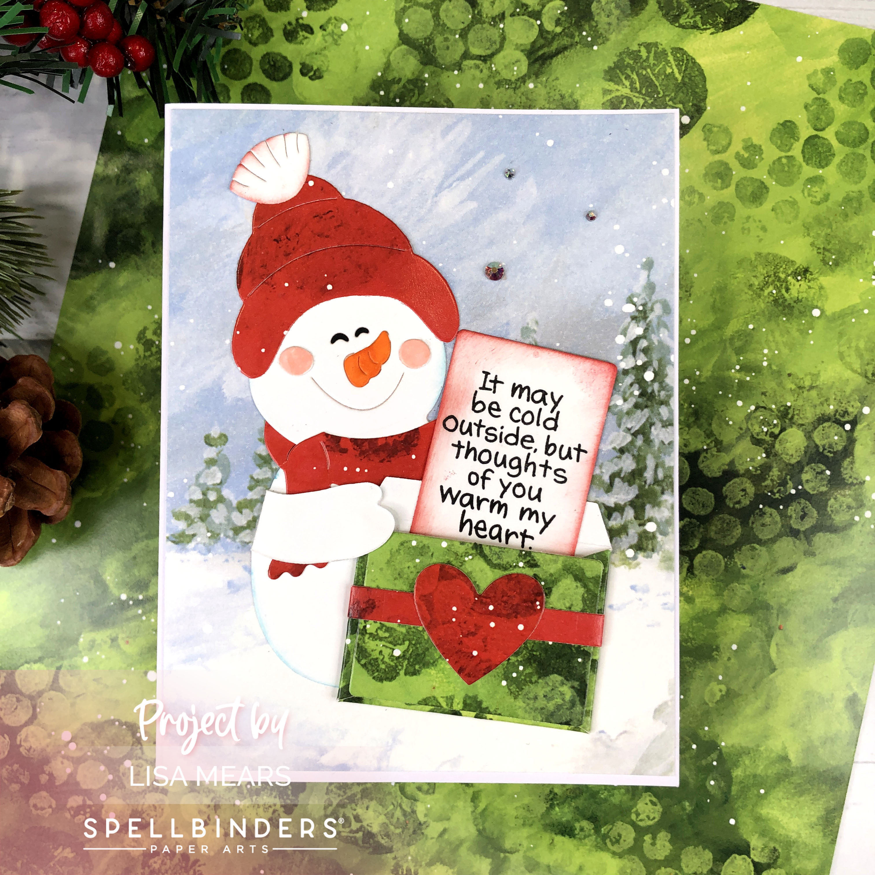 Stampendous Snowman Hugs - Hugs Accessories - Christmas Card