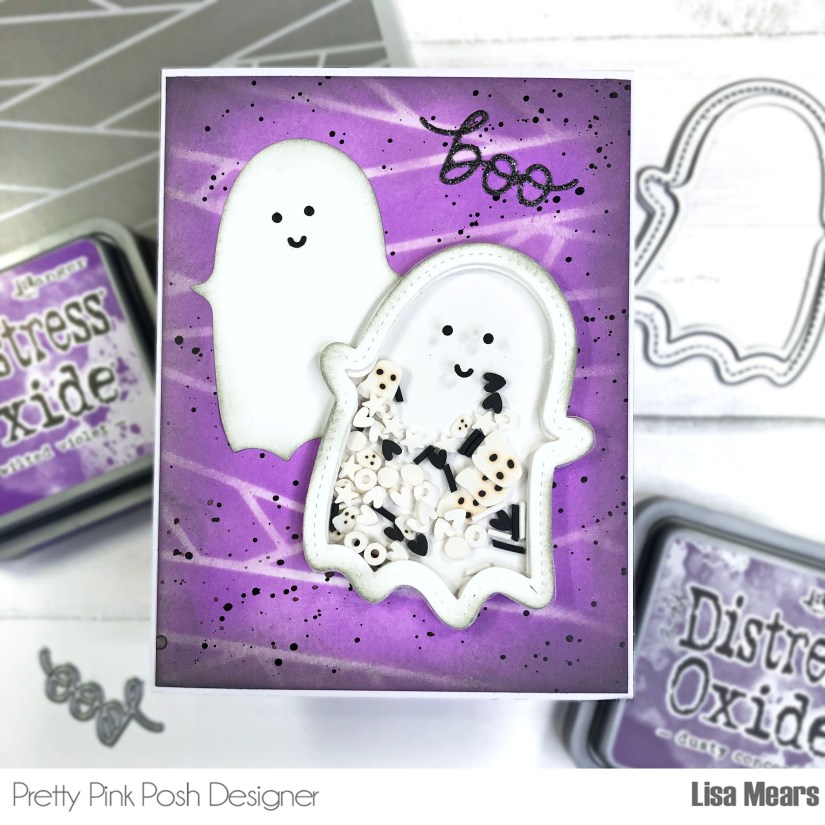 Pretty Pink Posh Ghost Shaker Card