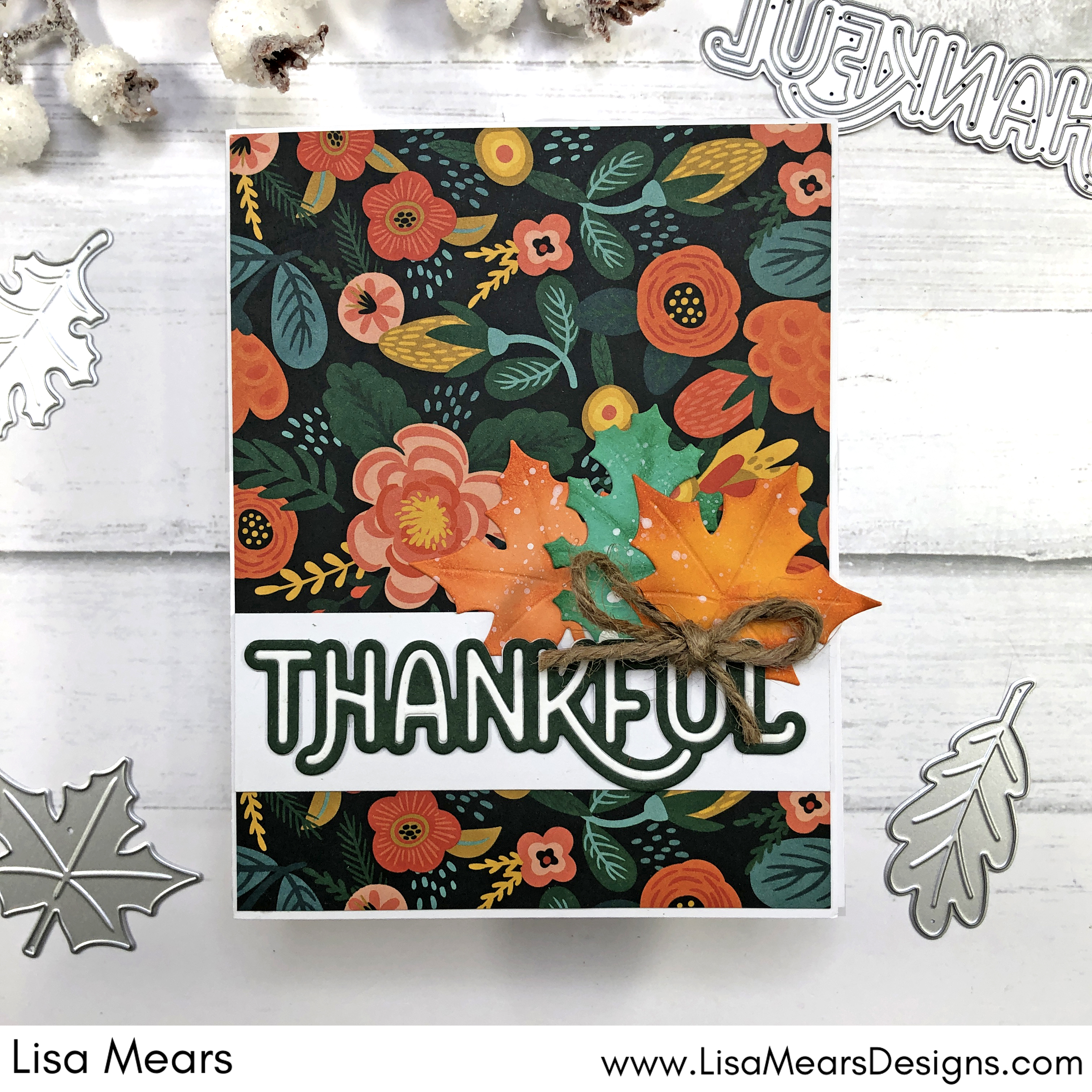Scrapbook.com Joyful Collection | Cozy Autumn Foliage - SBC Grateful Thankful Blessed Dies