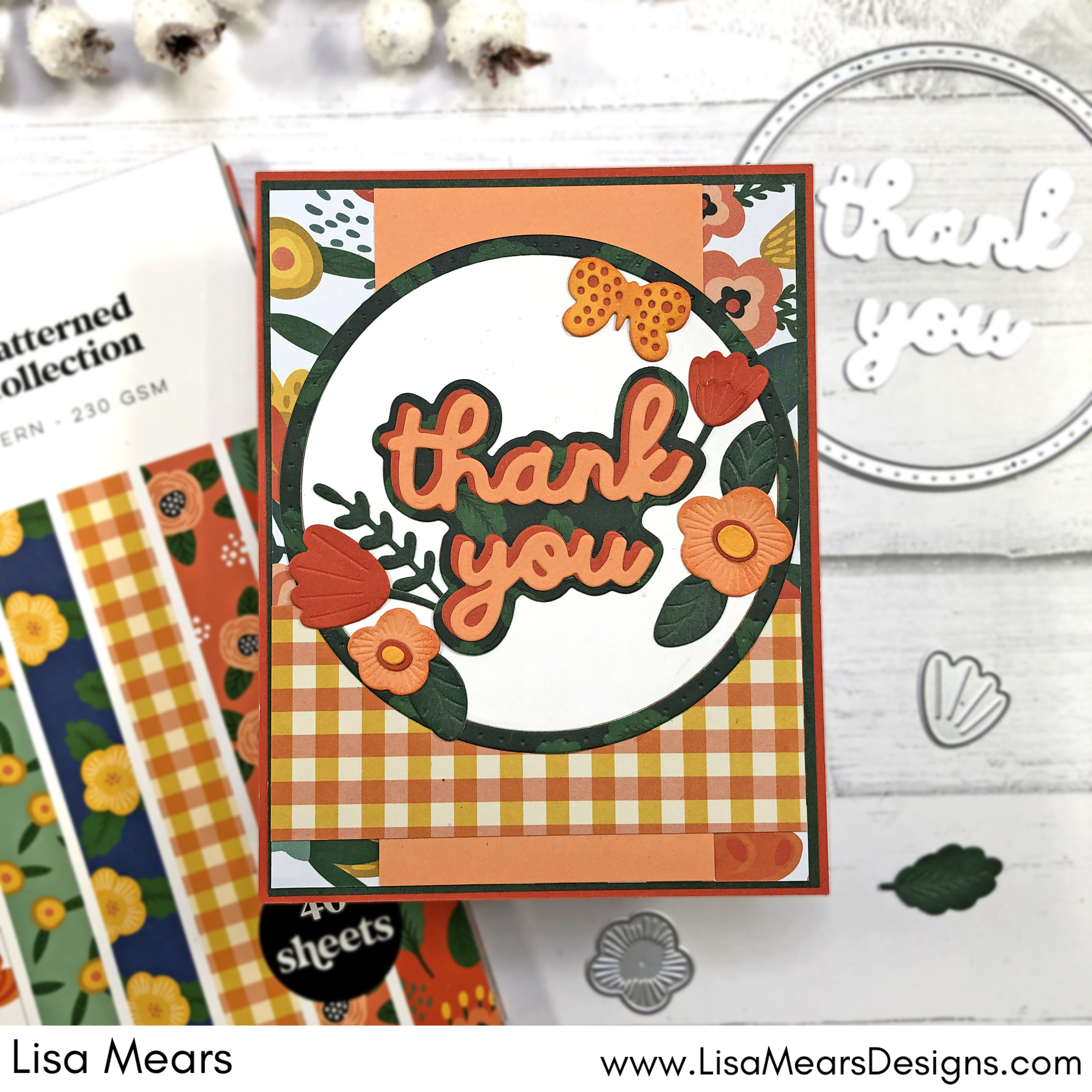 Scrapbook.com Joyful Collection | Joyful Dies | Fall Thank You Card