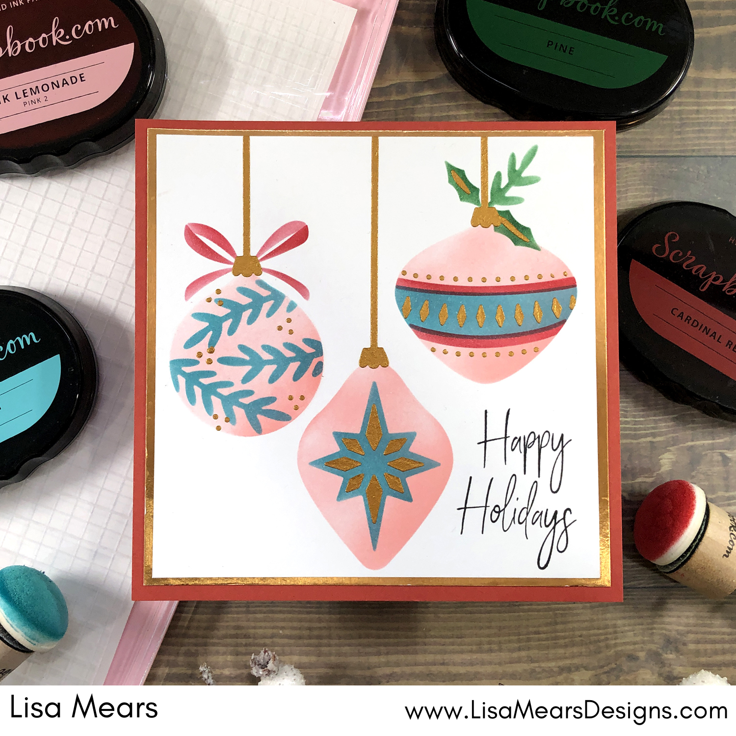 Sizzix Ornaments Stencil -Stamp and Stencil Tool - Seasonal Sentiments