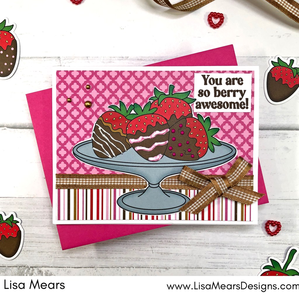 The Stamps of Life December 2023 Card Kit - Love You More - Chocolate Strawberries Card