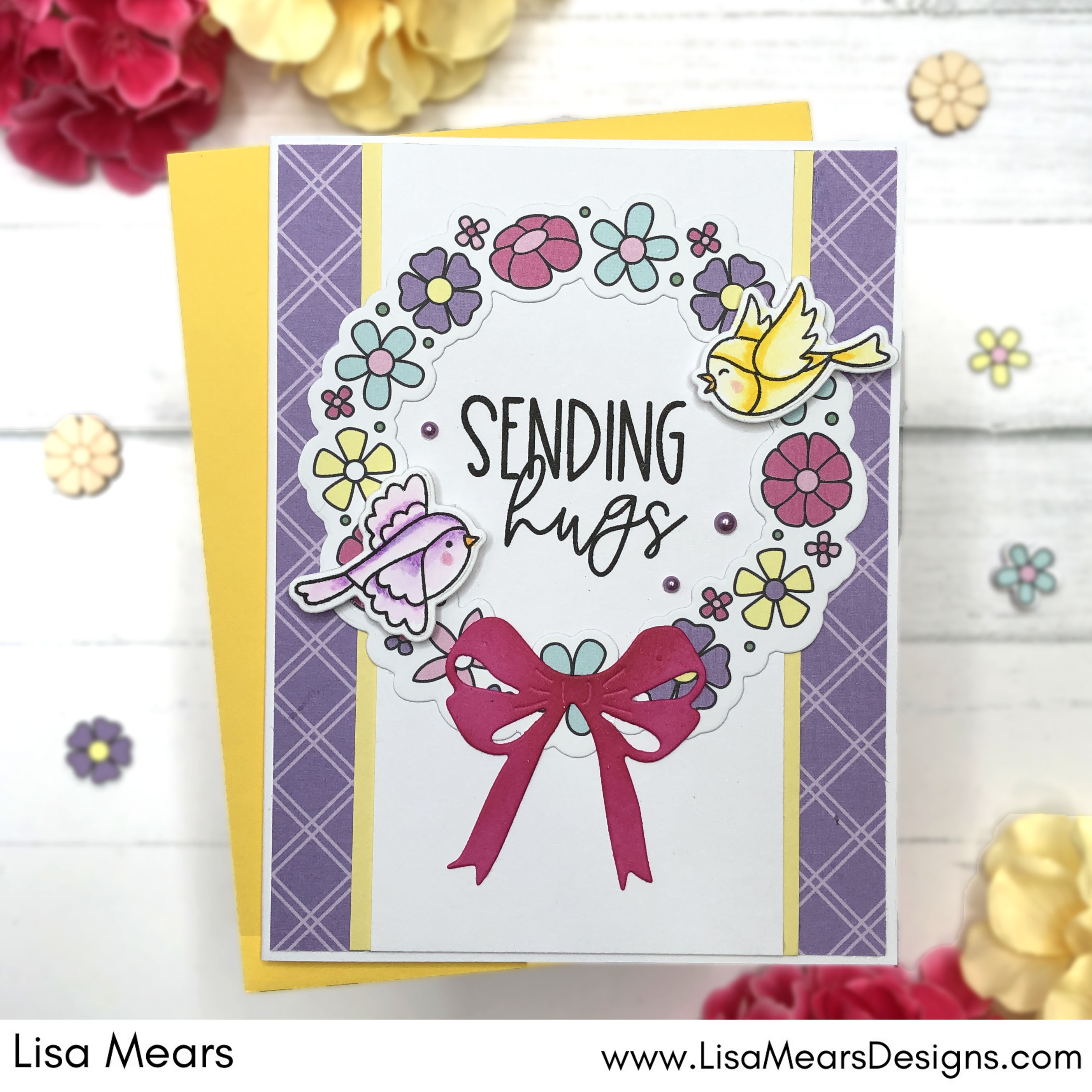 The Stamps of Life - Flower Wreath Card