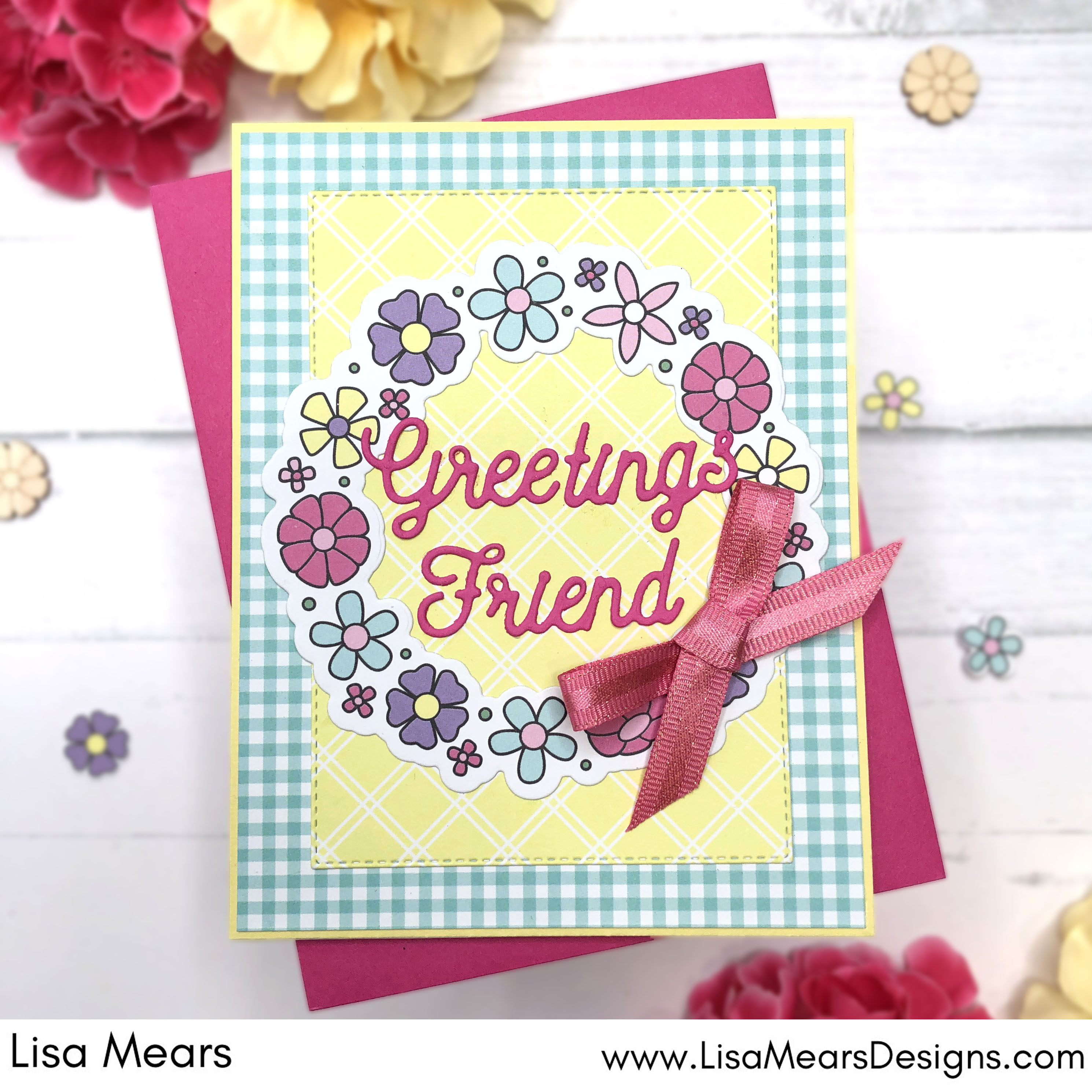 The Stamps of Life - Flower Wreath Card