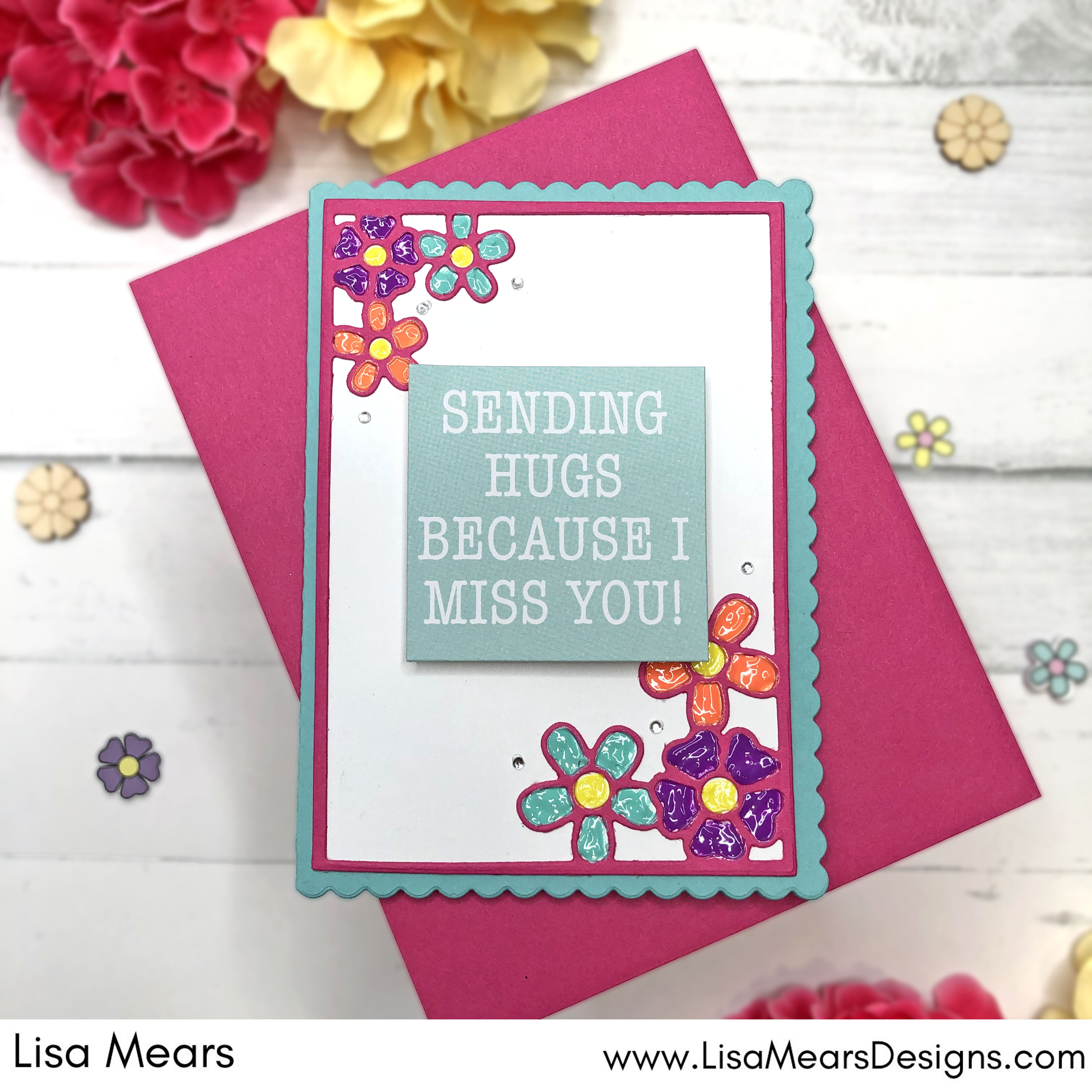 The Stamps of Life - Flower Wreath Card