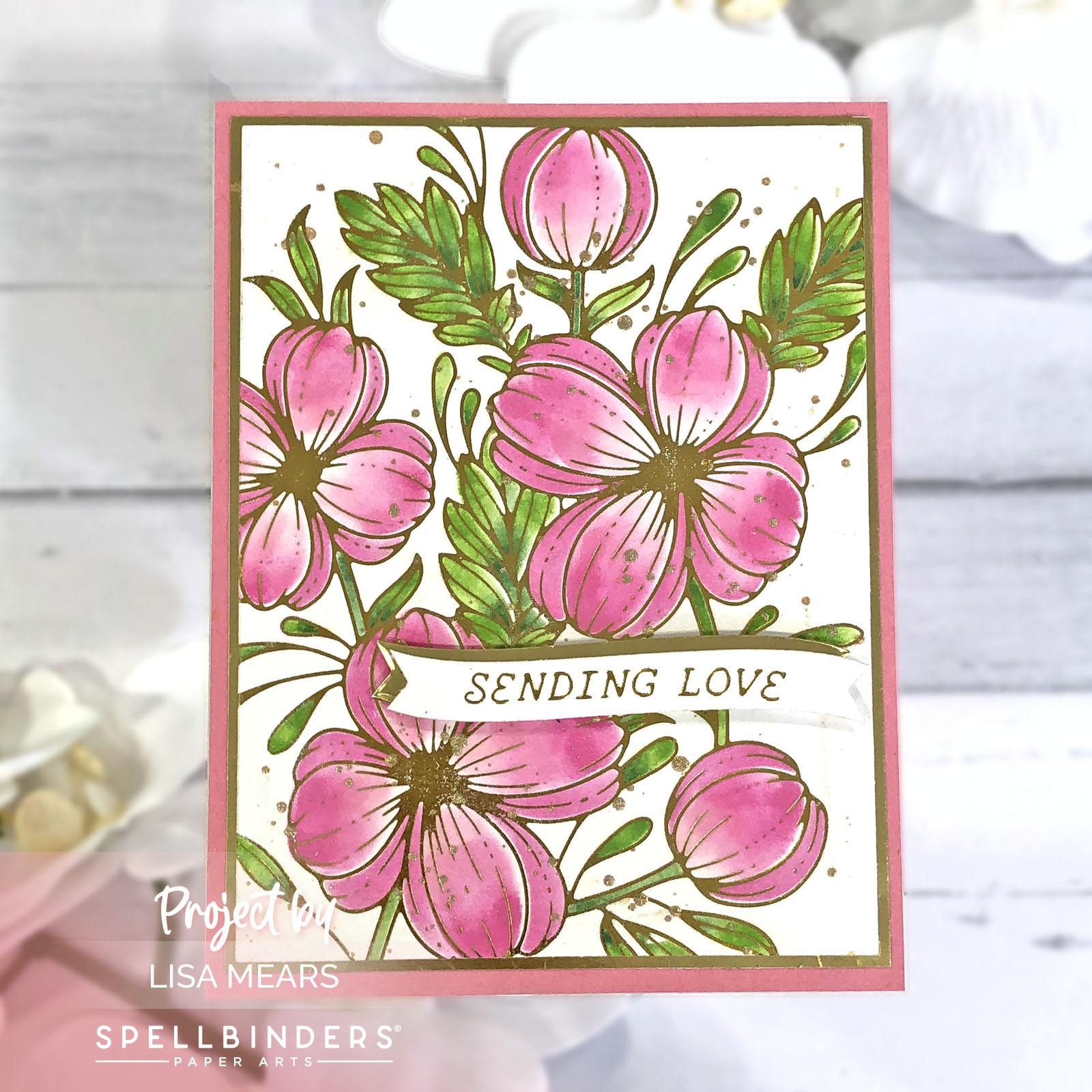 Spellbinders Glimmering Buttercups Card