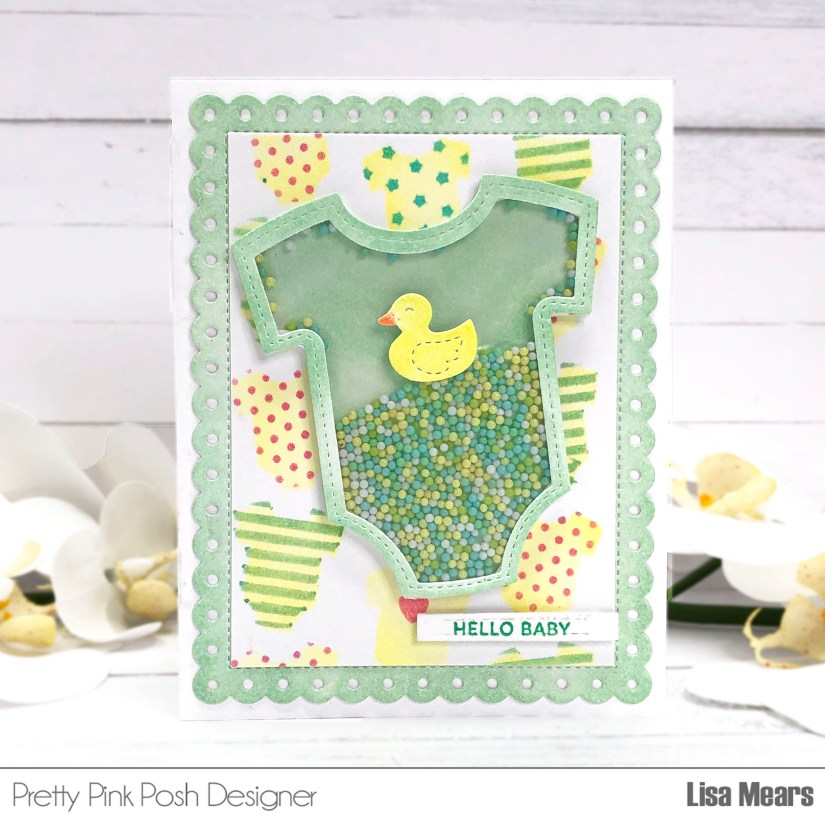 Pretty Pink Posh Layered Onesie Stencil