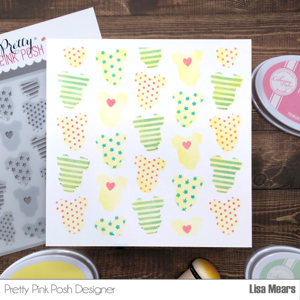 Pretty Pink Posh Layered Onesie Stencil